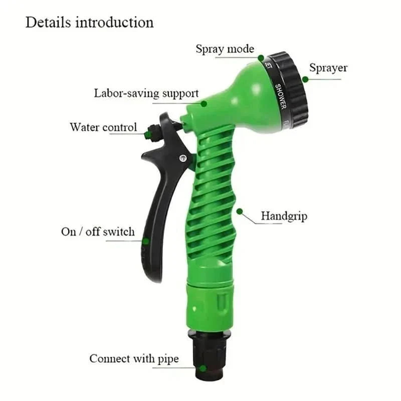 FrostFlow Garden Hose | Expandable, Kink-Free, 7 Spray Modes 4