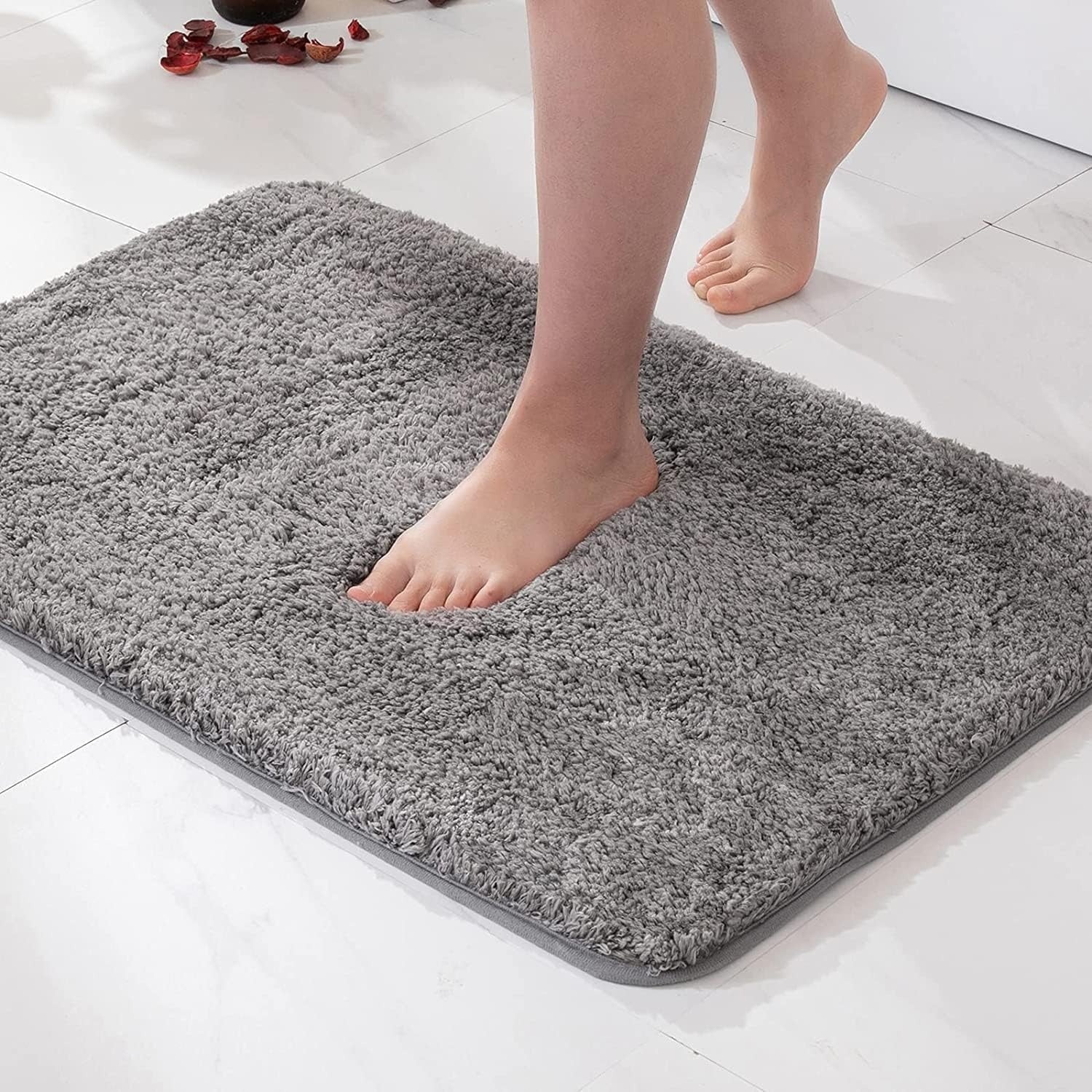 Fuzzy Bath Mat | Ultra-Soft Microfiber, Non-Slip, Highly Absorbent 1