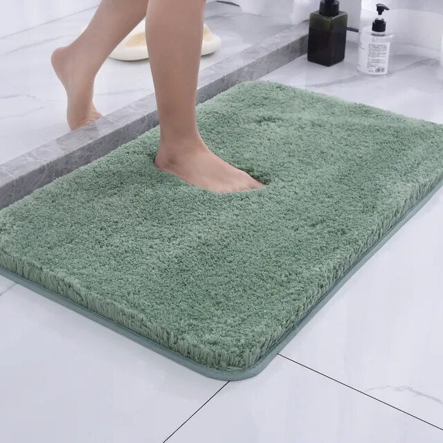 Fuzzy Bath Mat | Ultra-Soft Microfiber, Non-Slip, Highly Absorbent 4
