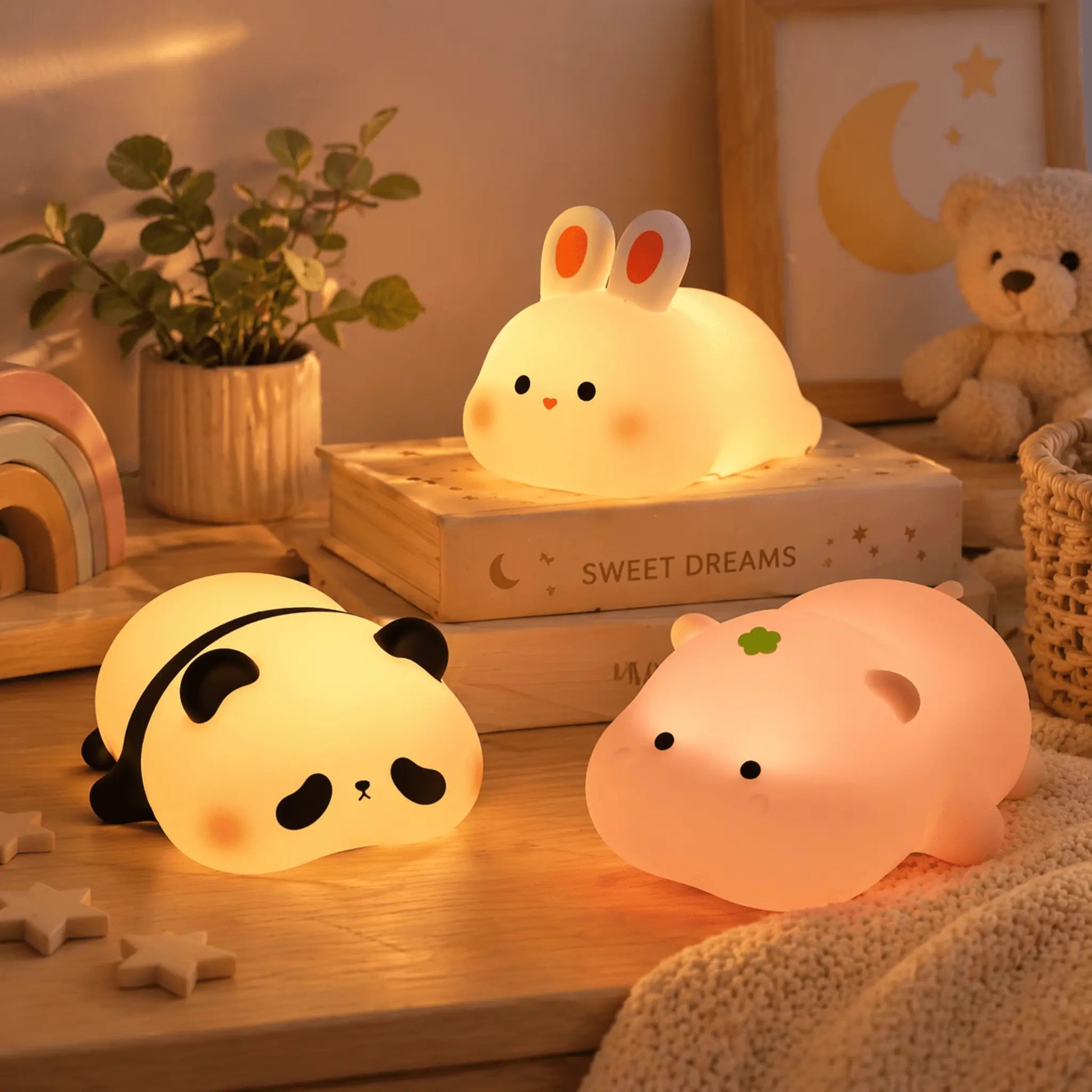 GloPals Night Light | Soft Silicone, Rechargeable with 3 Brightness Levels 1
