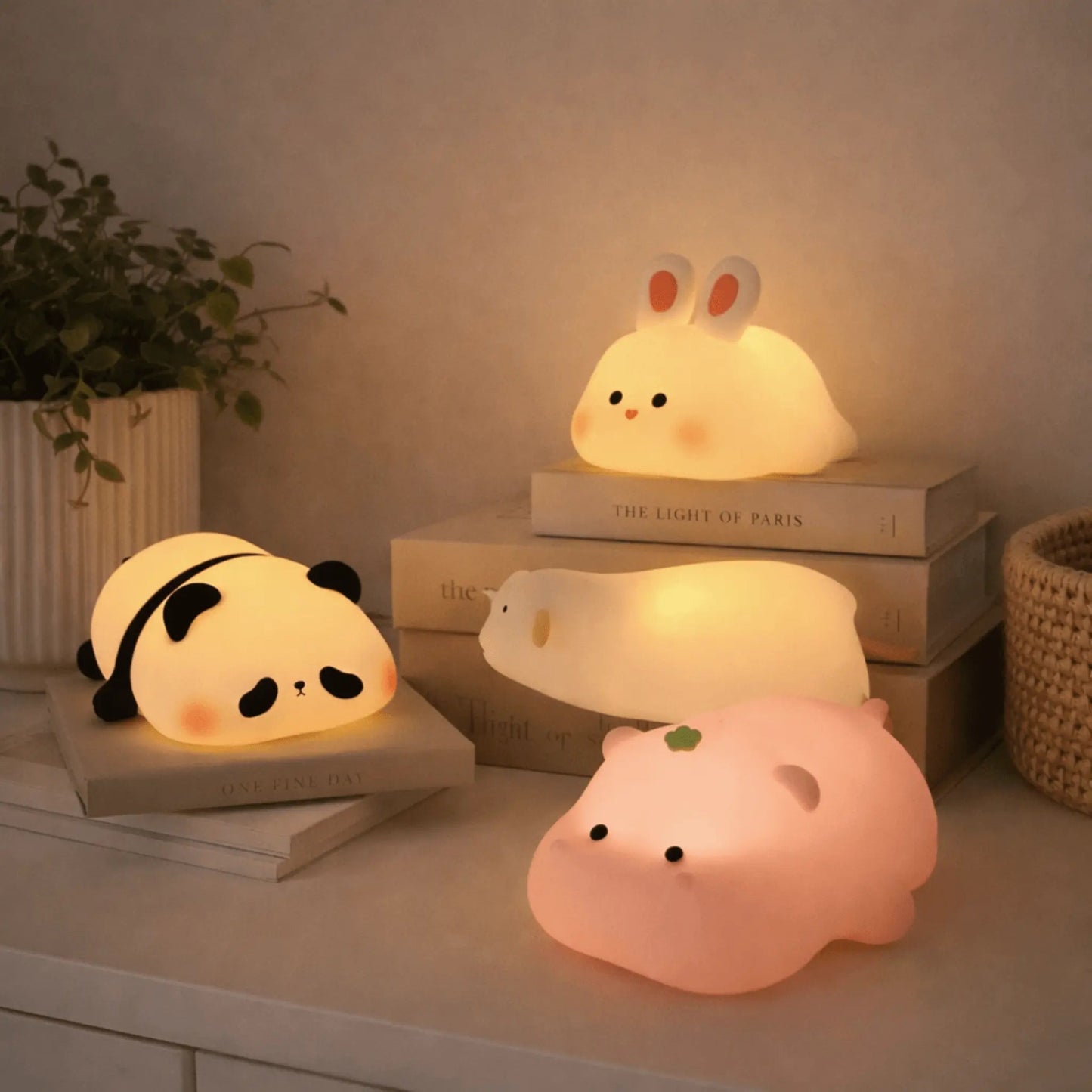 GloPals Night Light | Soft Silicone, Rechargeable with 3 Brightness Levels 2
