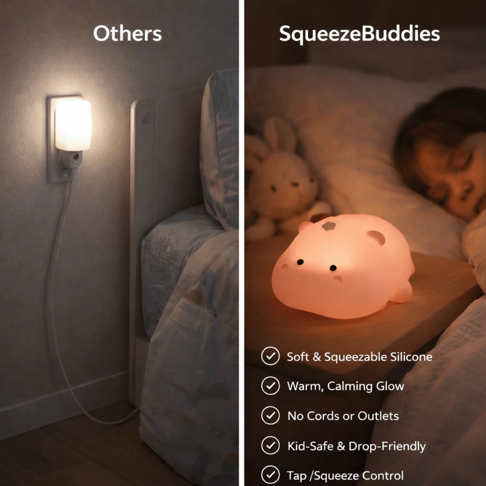 GloPals Night Light | Soft Silicone, Rechargeable with 3 Brightness Levels 3