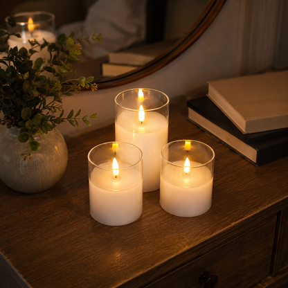 Glowzen - Flameless Pillar LED Candles