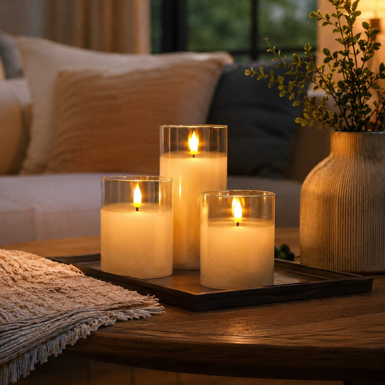 Glowzen - Flameless Pillar LED Candles