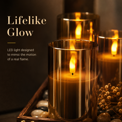 Glowzen - Flameless Pillar LED Candles