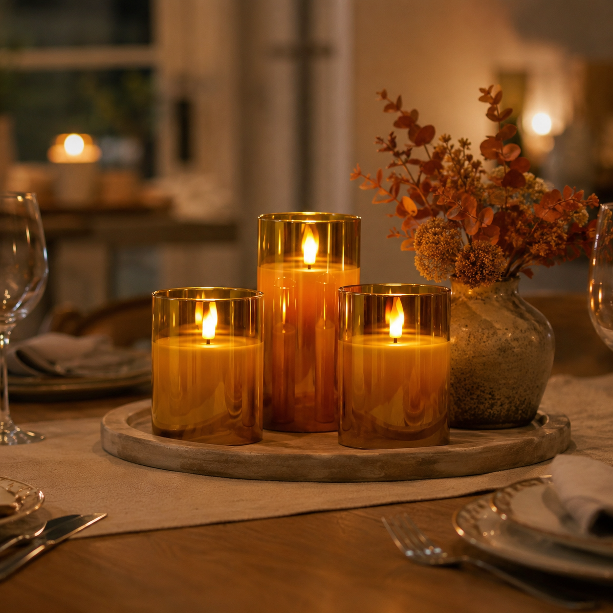 Glowzen - Flameless Pillar LED Candles