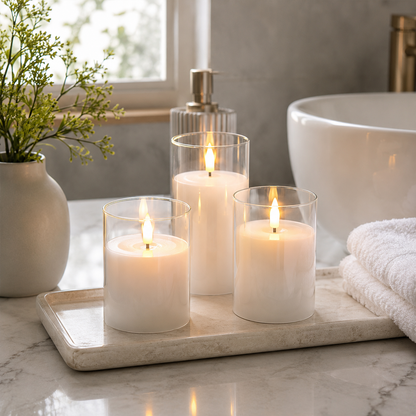 Glowzen - Flameless Pillar LED Candles