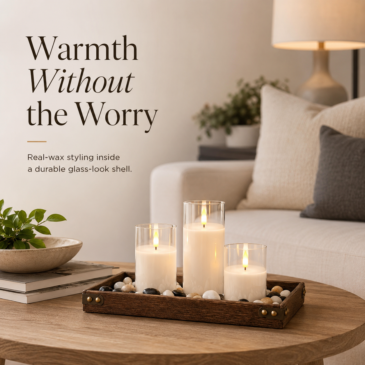 Glowzen - Flameless Pillar LED Candles