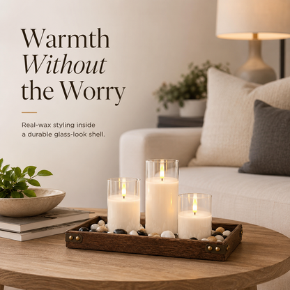 Glowzen - Flameless Pillar LED Candles