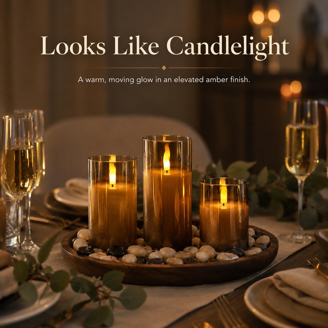 Glowzen - Flameless Pillar LED Candles
