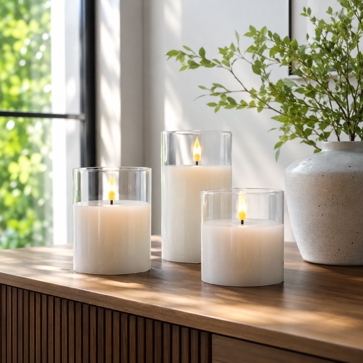 Glowzen - Flameless Pillar LED Candles