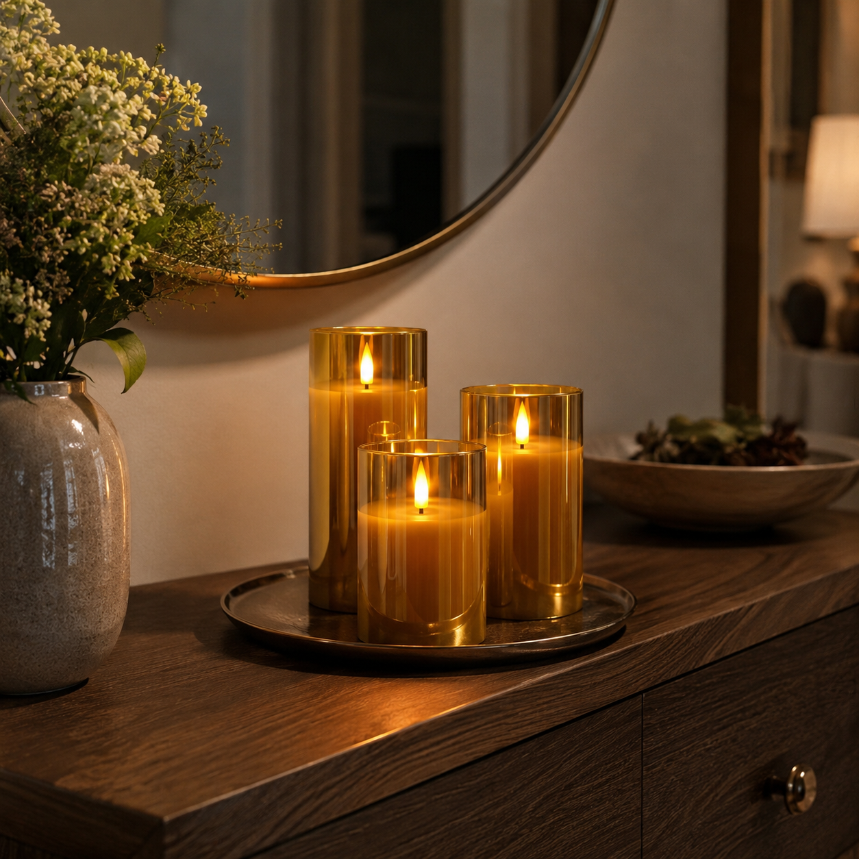 Glowzen - Flameless Pillar LED Candles