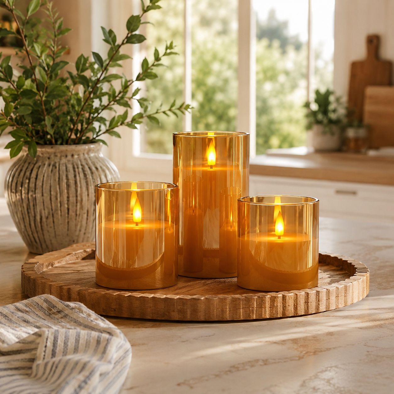 Glowzen - Flameless Pillar LED Candles