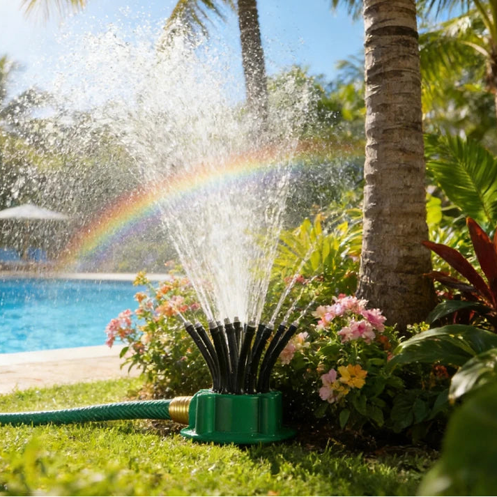 Haven Bloom Sprinkler | Multi-Nozzle, 360-Degree Garden Irrigation System 2