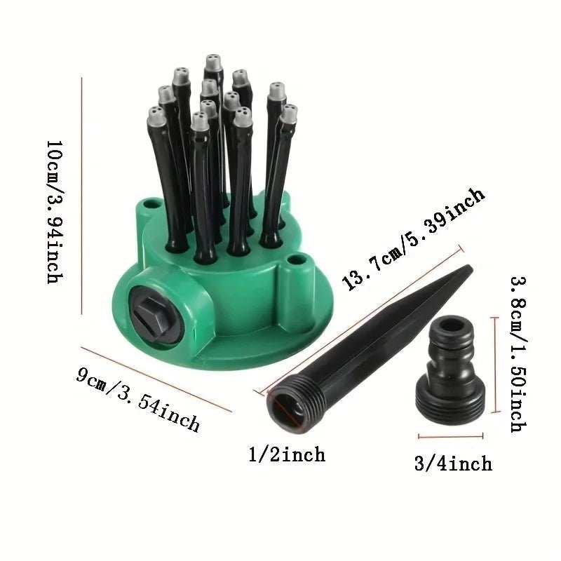 Haven Bloom Sprinkler | Multi-Nozzle, 360-Degree Garden Irrigation System 7