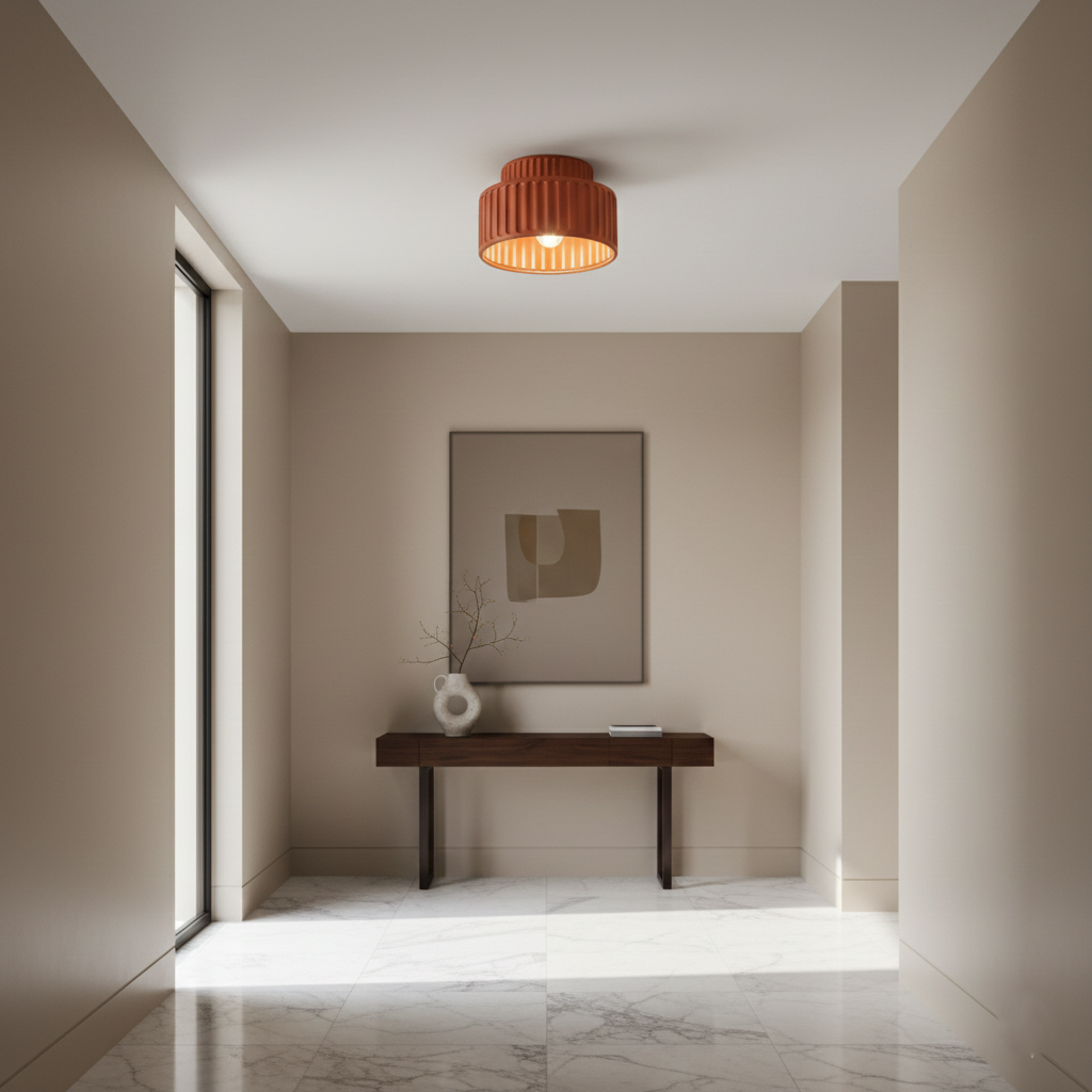 Lilith Vintage | Flush Mount Ceiling Light in Beige 4