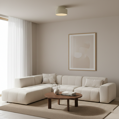 Lilith Vintage | Flush Mount Ceiling Light in Beige 6