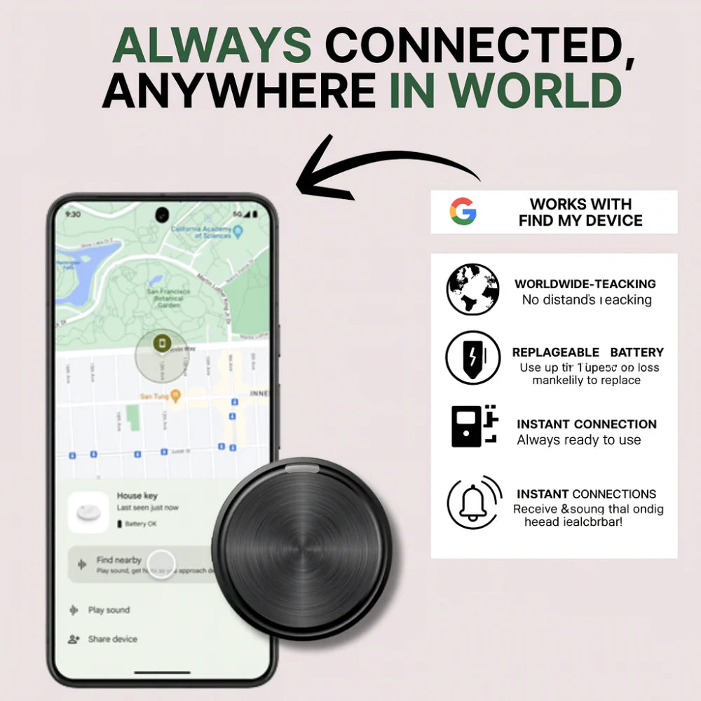 Locatix - Compact Round Bluetooth Item Tracker