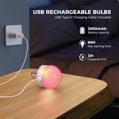 LumiGlow - Rechargeable RGB LED Light Bulb