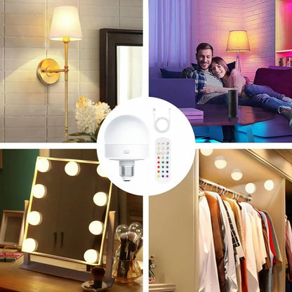 LumiGlow - Rechargeable RGB LED Light Bulb