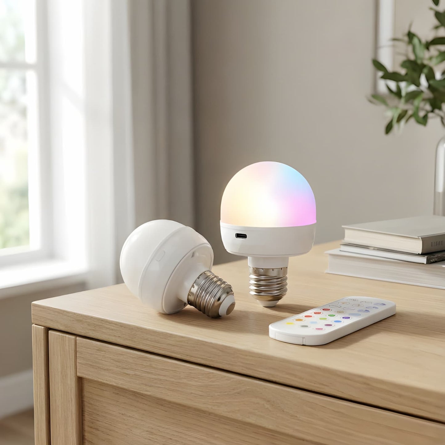 LumiGlow - Rechargeable RGB LED Light Bulb