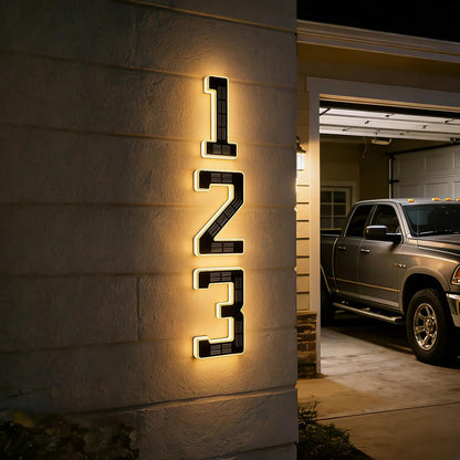 LumiMark - Modern Solar House Numbers
