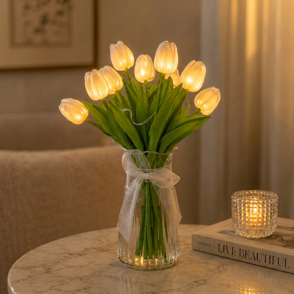 LumiTulip - LED Illuminated Artificial Tulip Bouquet