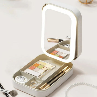 LumiVault - Illuminated Makeup Vanity Case