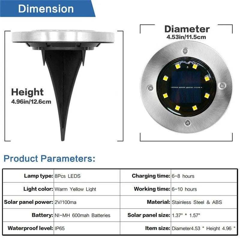 Lumidisk - Solar Powered Ground Lights