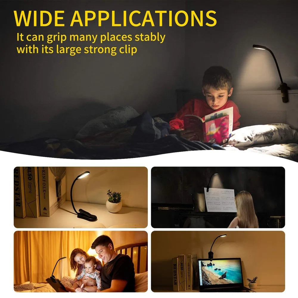 LuminaClip - Rechargeable Clip-On LED Reading Light