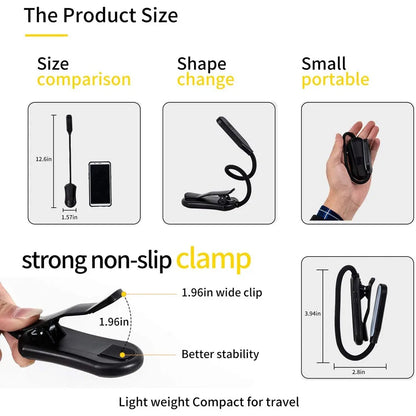 LuminaClip - Rechargeable Clip-On LED Reading Light