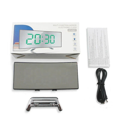 LuminaDesk - Modern Curved Digital Table Clock