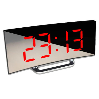 LuminaDesk - Modern Curved Digital Table Clock