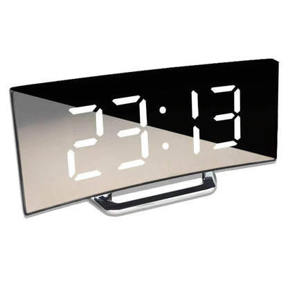 LuminaDesk - Modern Curved Digital Table Clock