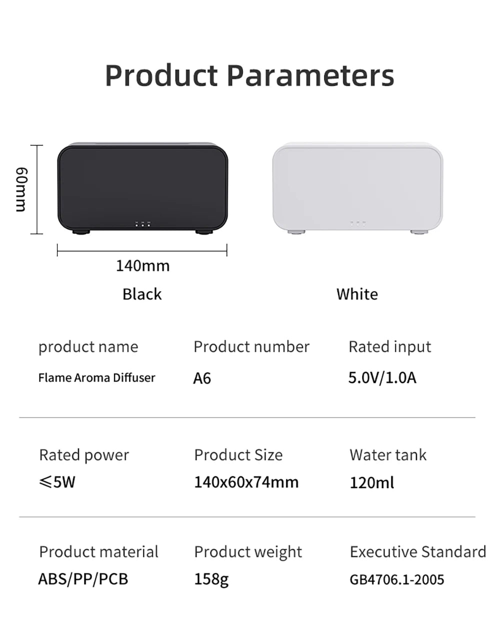 LuminaMist - Compact Flame Effect Aroma Diffuser