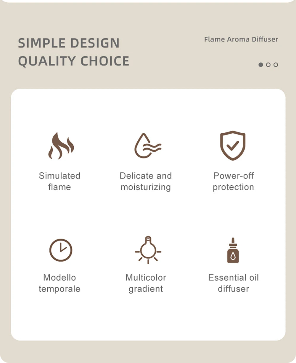 LuminaMist - Compact Flame Effect Aroma Diffuser