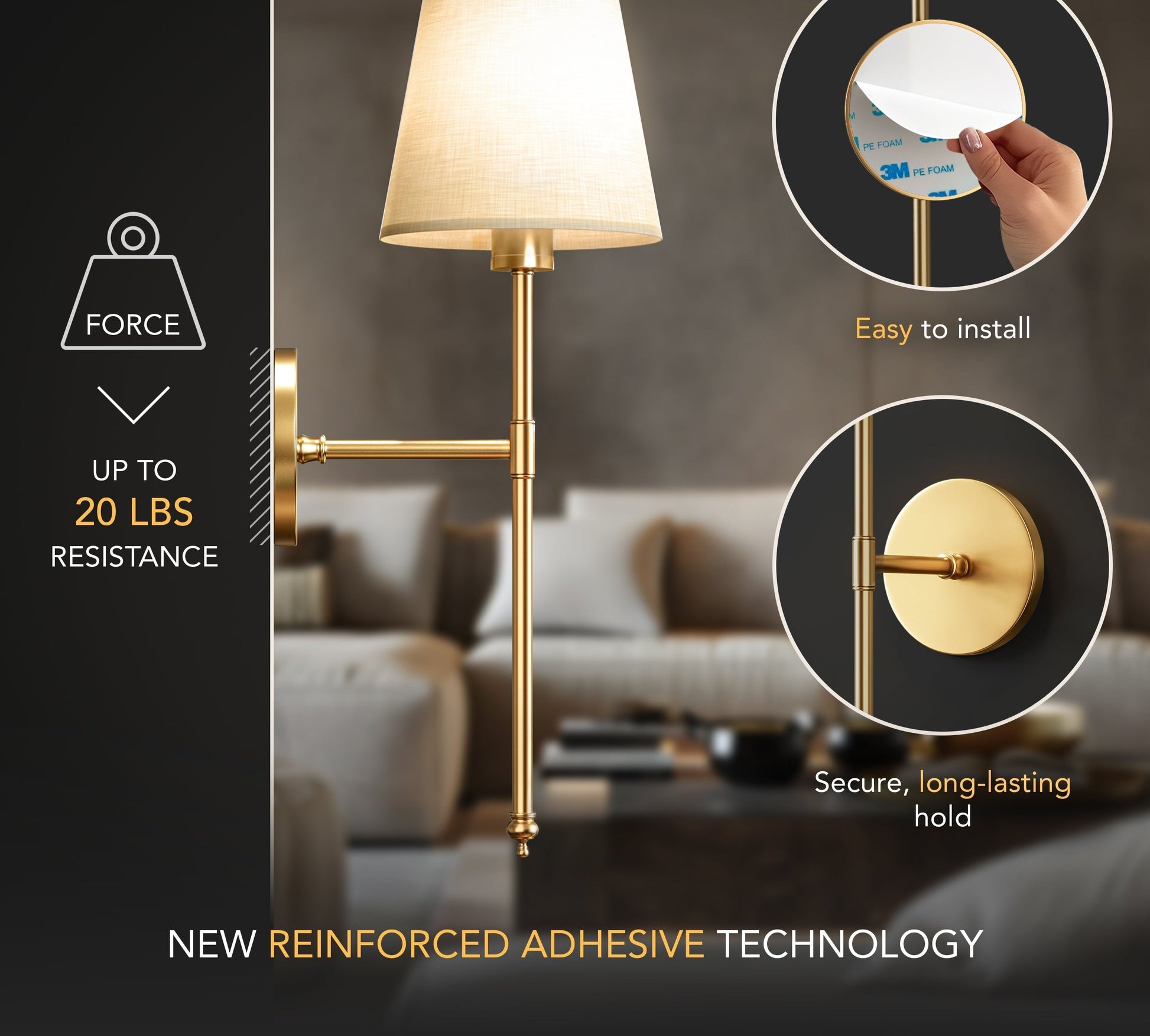 LuminaX - Wireless LED Wall Lamp