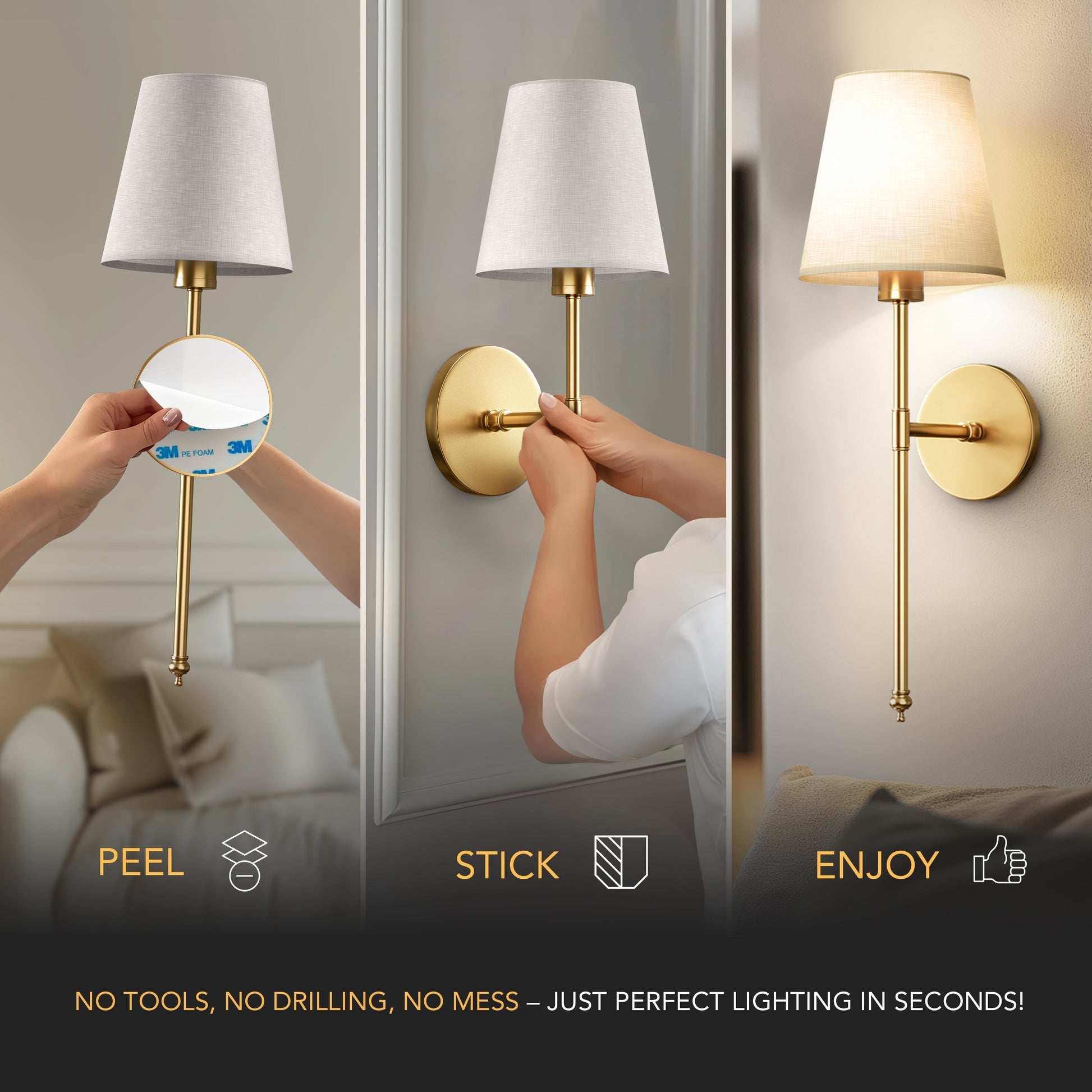 LuminaX - Wireless LED Wall Lamp