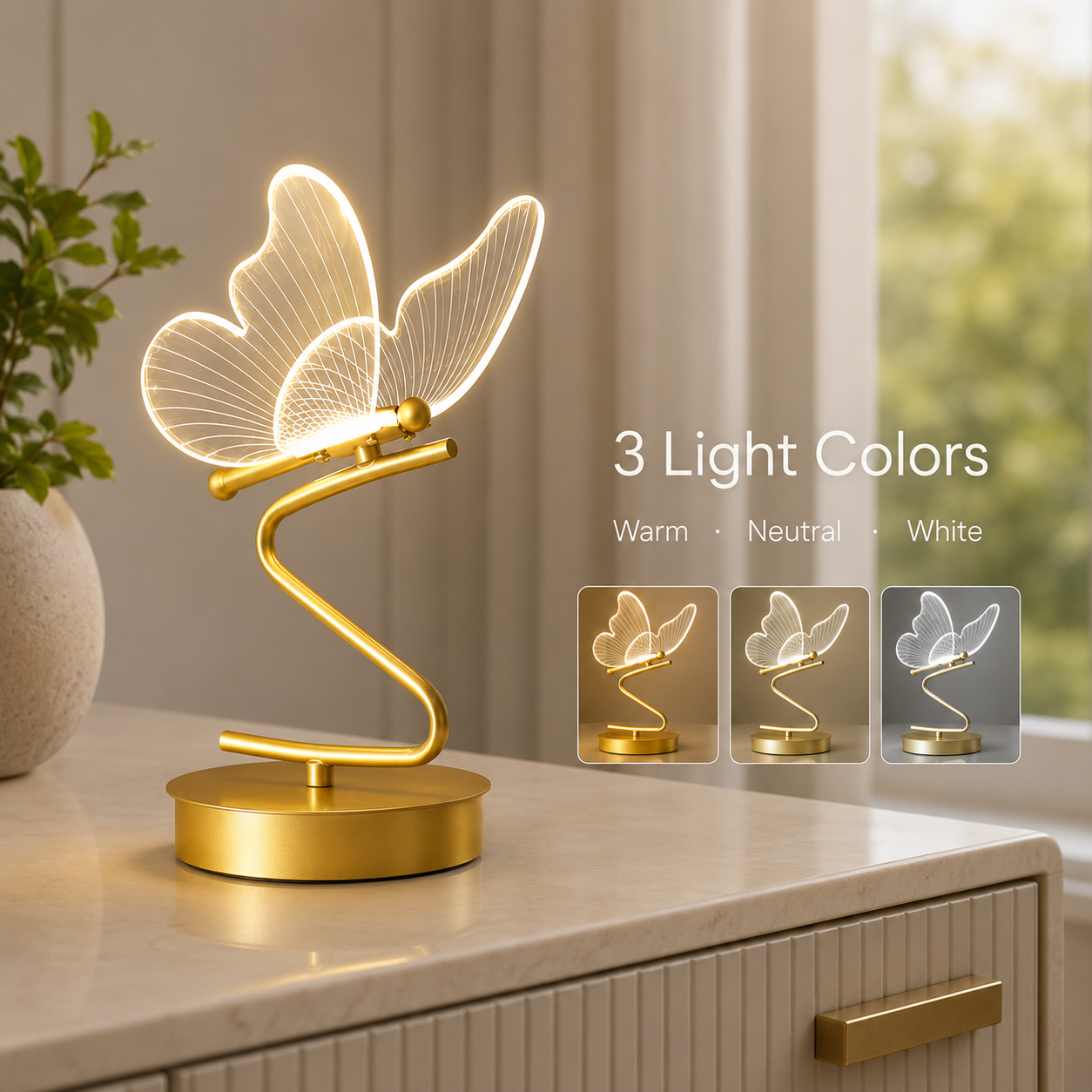 Luminafly - Cordless Butterfly Table Lamp