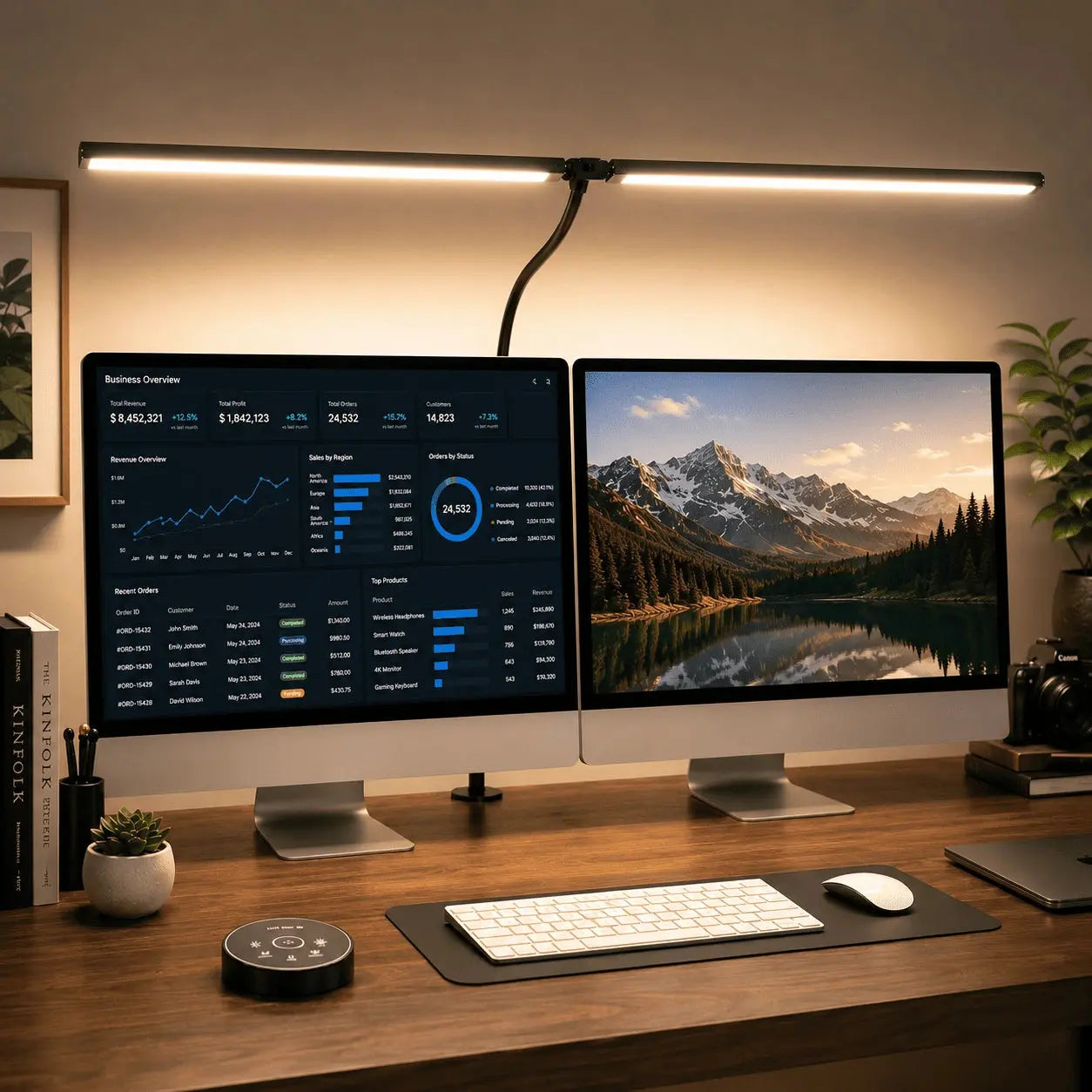 Lumivox - Modern LED Dual Head Desk Lamp