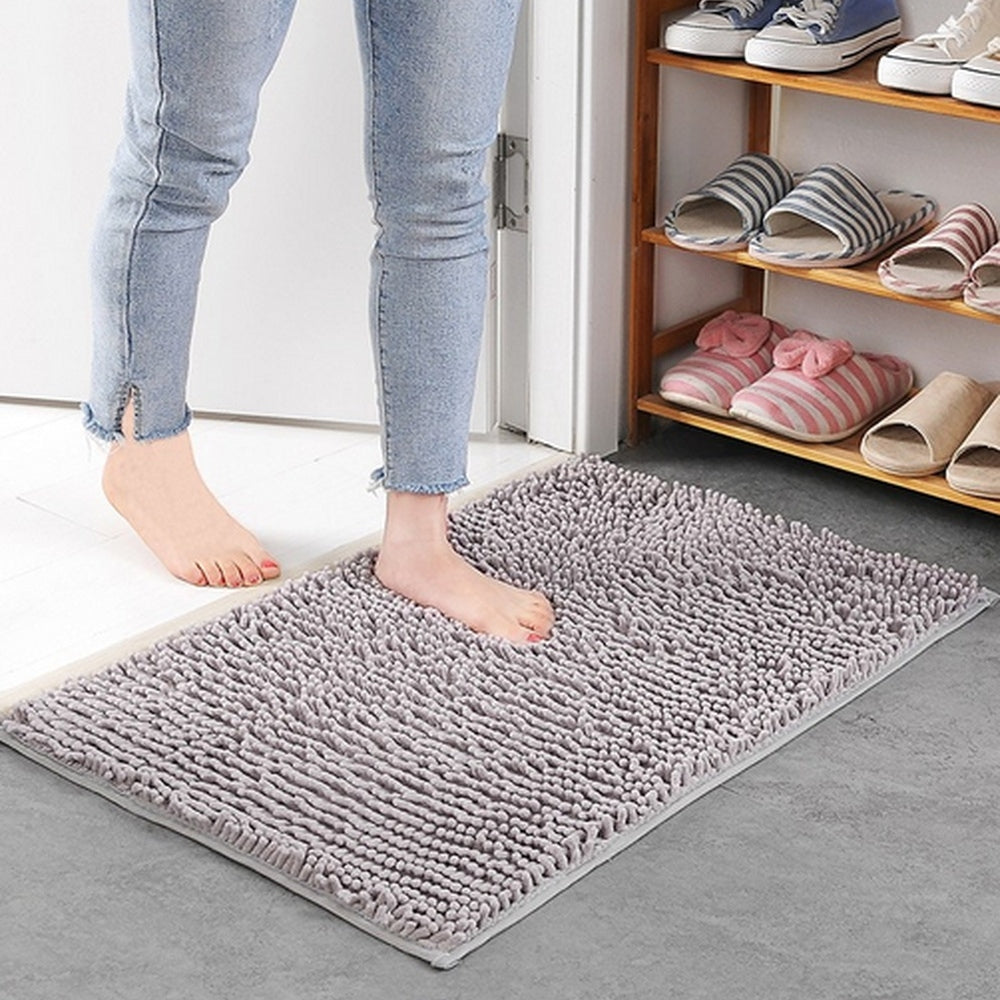 Mavi Bath Mat | Ultra-Absorbent, Non-Slip Chenille Design 0