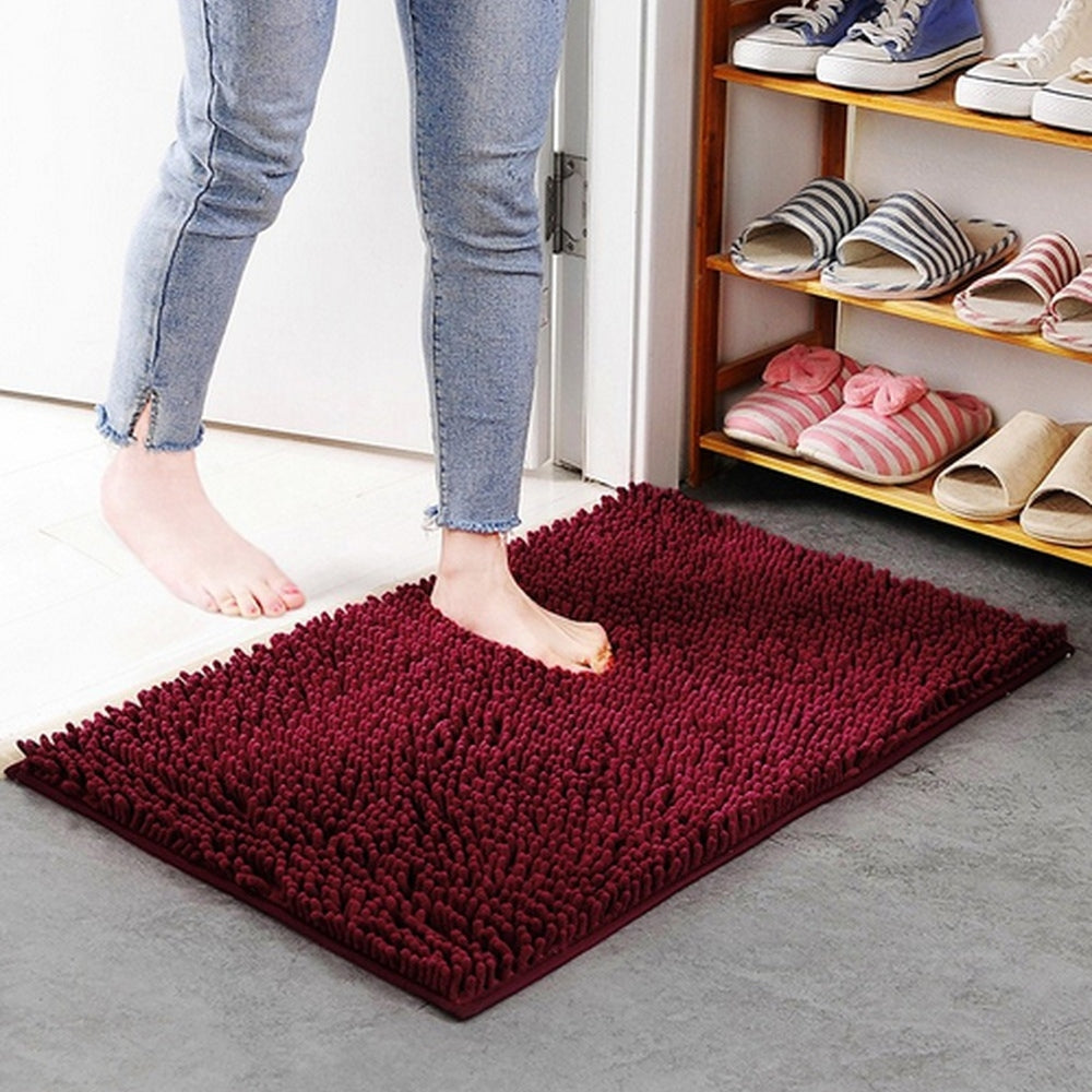 Mavi Bath Mat | Ultra-Absorbent, Non-Slip Chenille Design 4