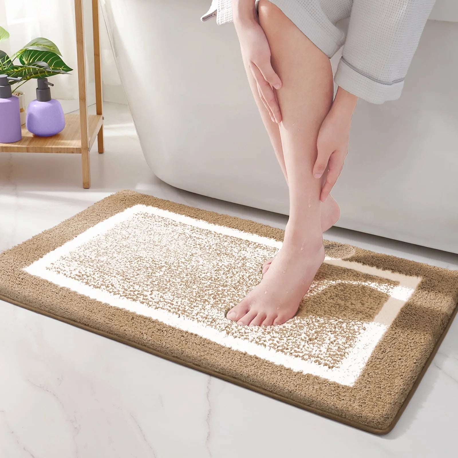 Mira Bath Mat | Soft Microfiber, Non-Slip Design, Machine Washable 4