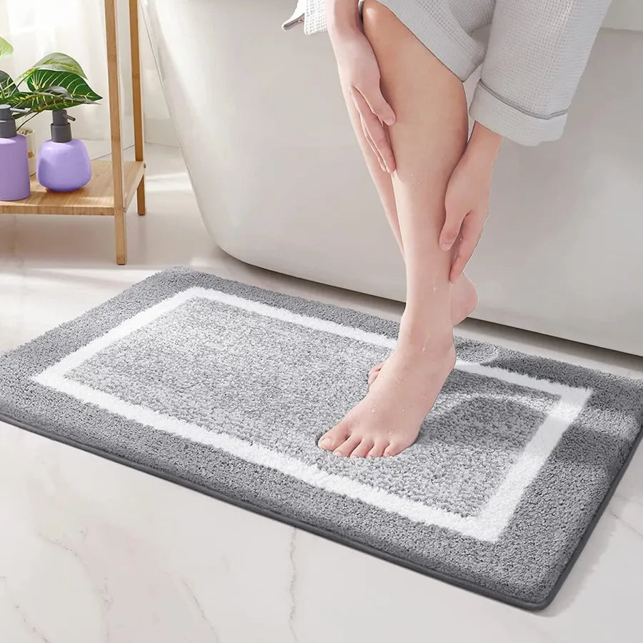 Mira Bath Mat | Soft Microfiber, Non-Slip Design, Machine Washable 6