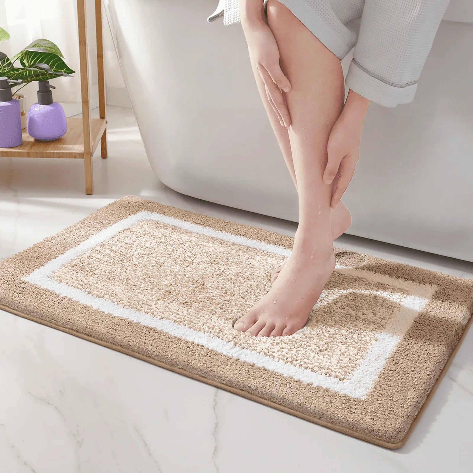 Mira Bath Mat | Soft Microfiber, Non-Slip Design, Machine Washable 7