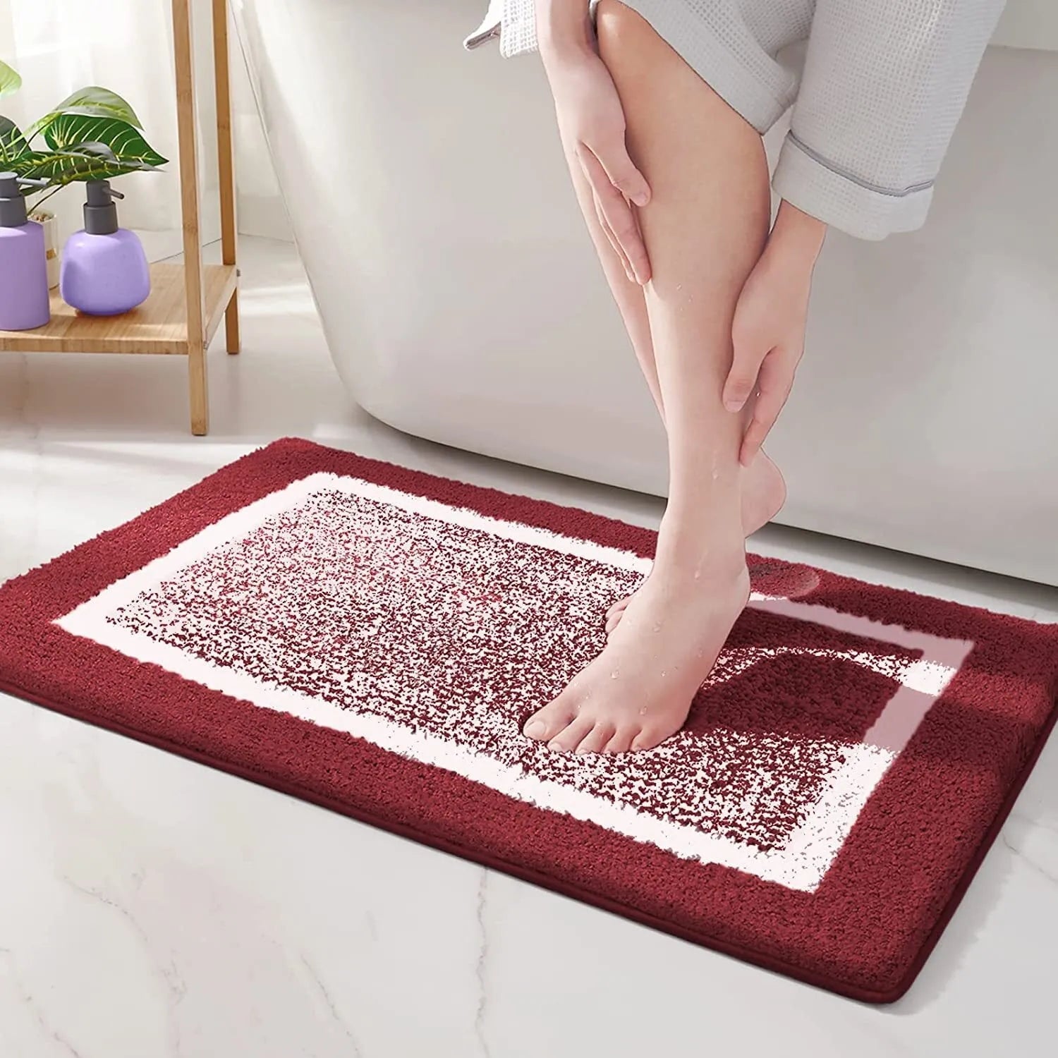 Mira Bath Mat | Soft Microfiber, Non-Slip Design, Machine Washable 9