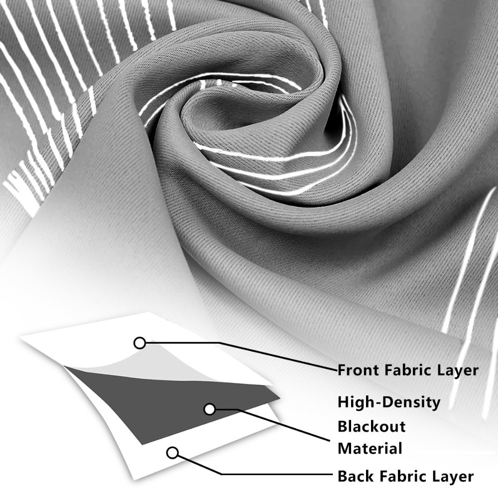 Mira Blackout Curtain | Soft Microfibre, Elegant Wave Pattern 7