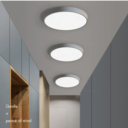 Mira Flush Mount Ceiling Light featuring a minimalist LED design, ideal for modern interiors and energy-efficient lighting solutions. 7