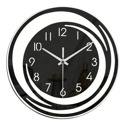Mira Modern Wall Clock | Black Acrylic, Silent Mechanism 1