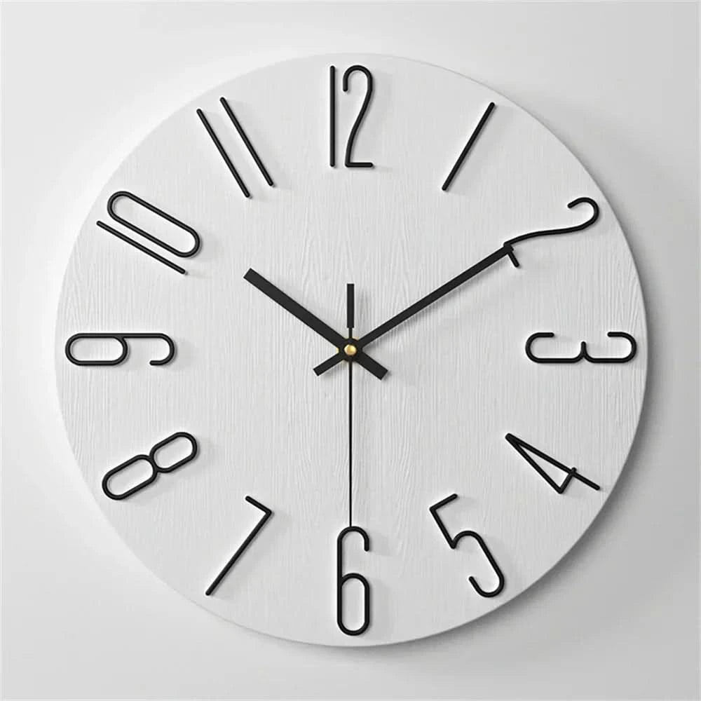 Mira Modern Wall Clock | Frameless 3D Design, Silent Quartz Movement 1